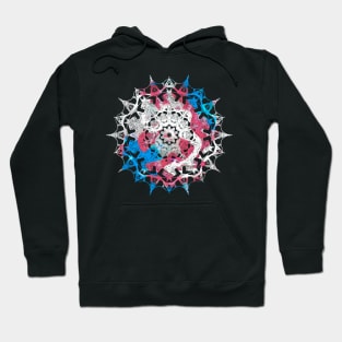 Subtle Tie Dye Mandala Flag Hoodie